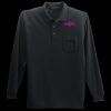 Long Sleeve Silk Touch Polo with Pocket Thumbnail