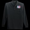Long Sleeve Silk Touch Polo with Pocket Thumbnail