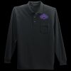 Long Sleeve Silk Touch Polo with Pocket Thumbnail