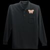 Long Sleeve Silk Touch Polo with Pocket Thumbnail