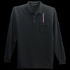Long Sleeve Silk Touch Polo with Pocket Thumbnail