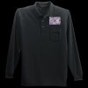 Long Sleeve Silk Touch Polo with Pocket Thumbnail