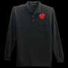 Long Sleeve Silk Touch Polo with Pocket Thumbnail