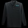 Long Sleeve Silk Touch Polo with Pocket Thumbnail