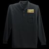 Long Sleeve Silk Touch Polo with Pocket Thumbnail