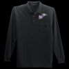 Long Sleeve Silk Touch Polo with Pocket Thumbnail