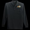 Long Sleeve Silk Touch Polo with Pocket Thumbnail