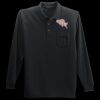 Long Sleeve Silk Touch Polo with Pocket Thumbnail