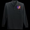 Long Sleeve Silk Touch Polo with Pocket Thumbnail