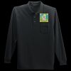 Long Sleeve Silk Touch Polo with Pocket Thumbnail