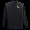 Long Sleeve Silk Touch Polo with Pocket Thumbnail