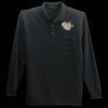 Long Sleeve Silk Touch Polo with Pocket Thumbnail