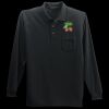 Long Sleeve Silk Touch Polo with Pocket Thumbnail