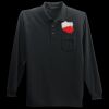 Long Sleeve Silk Touch Polo with Pocket Thumbnail