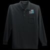 Long Sleeve Silk Touch Polo with Pocket Thumbnail