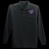 Long Sleeve Silk Touch Polo with Pocket Thumbnail