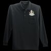 Long Sleeve Silk Touch Polo with Pocket Thumbnail