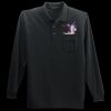Long Sleeve Silk Touch Polo with Pocket Thumbnail