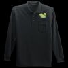 Long Sleeve Silk Touch Polo with Pocket Thumbnail