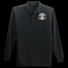 Long Sleeve Silk Touch Polo with Pocket Thumbnail